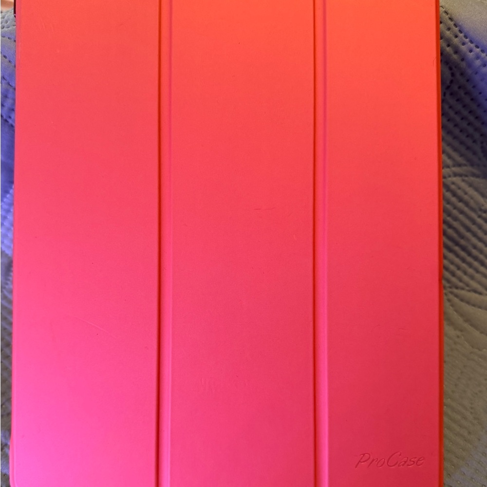 Pink Tri-Fold Tablet Cover with Smooth Matte Finish